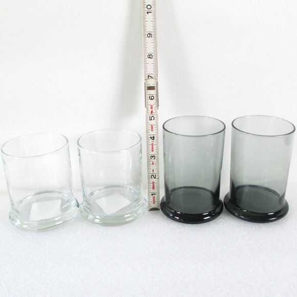 BUNDLE OF 4 HEAVY GLASS CANDLE HOLDERS - Picture 9 of 11